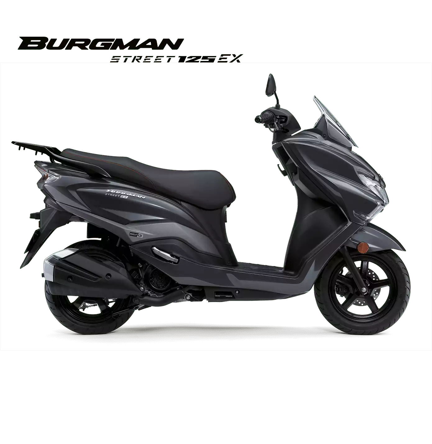 BURGMAN STREET 125EX Faszinierende Optik und Technik, die neue Maßstäbe setzt – das jüngste Mitglied der BURGMAN Familie fährt sich direkt in Dein Herz. Warum nicht mal andere Verkehrsmittel stehen lassen, wenn Scootern so viel Sinn und Spaß macht!