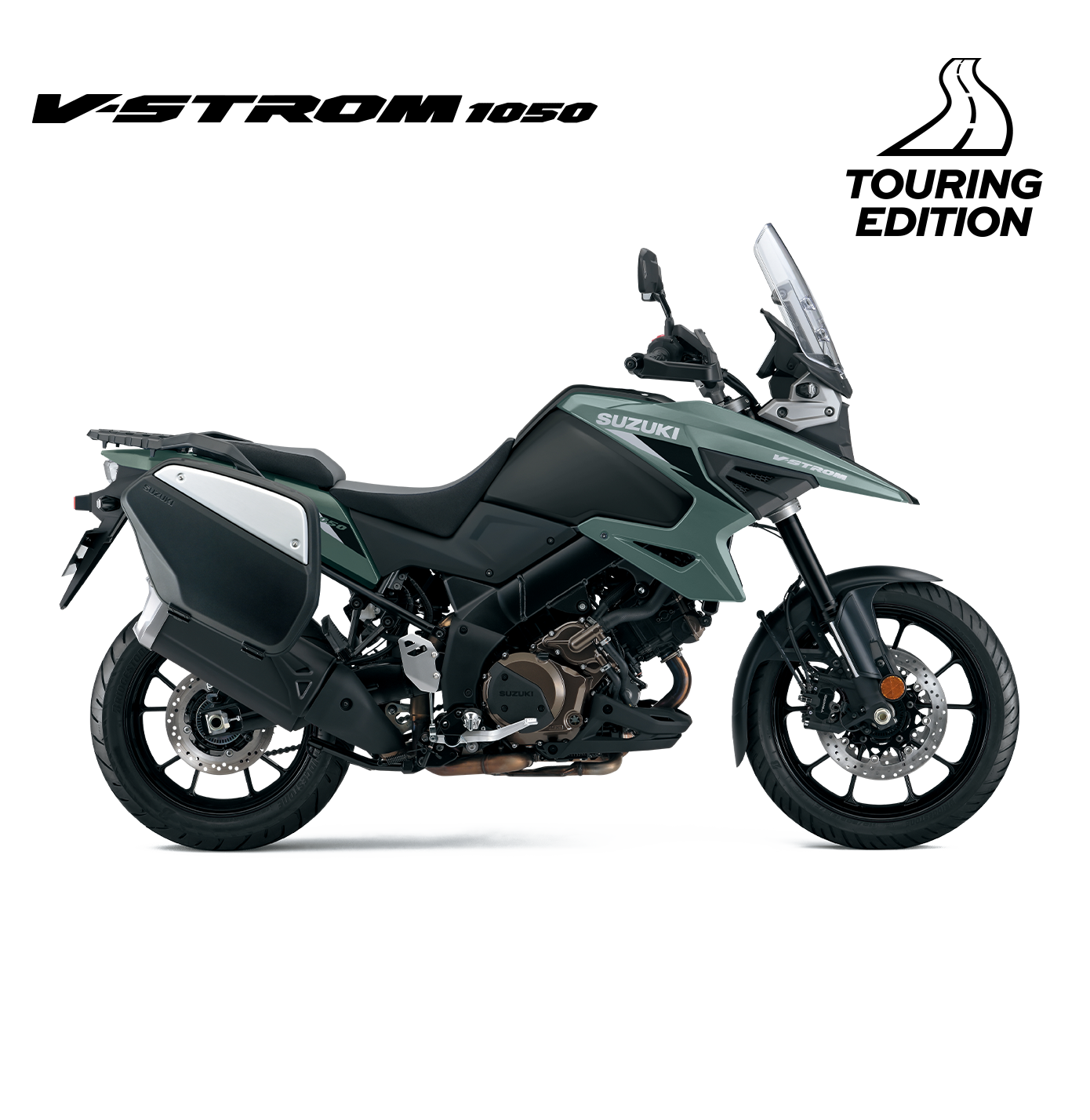 V-Strom 1050 Touring Edition Die Welt wartet – und mit der V-Strom 1050 Touring Edition genießt du jede Kurve, jede Strecke, jedes Ziel. Die Kunststoff-Seitenkoffer bieten genug Platz für dein Gepäck, während die Enduro-Fußrasten dir auch auf langen Etappen besten Komfort und Grip liefern. Perfekt für ausgedehnte Touren – entspannt, souverän und bereit für jedes Abenteuer.