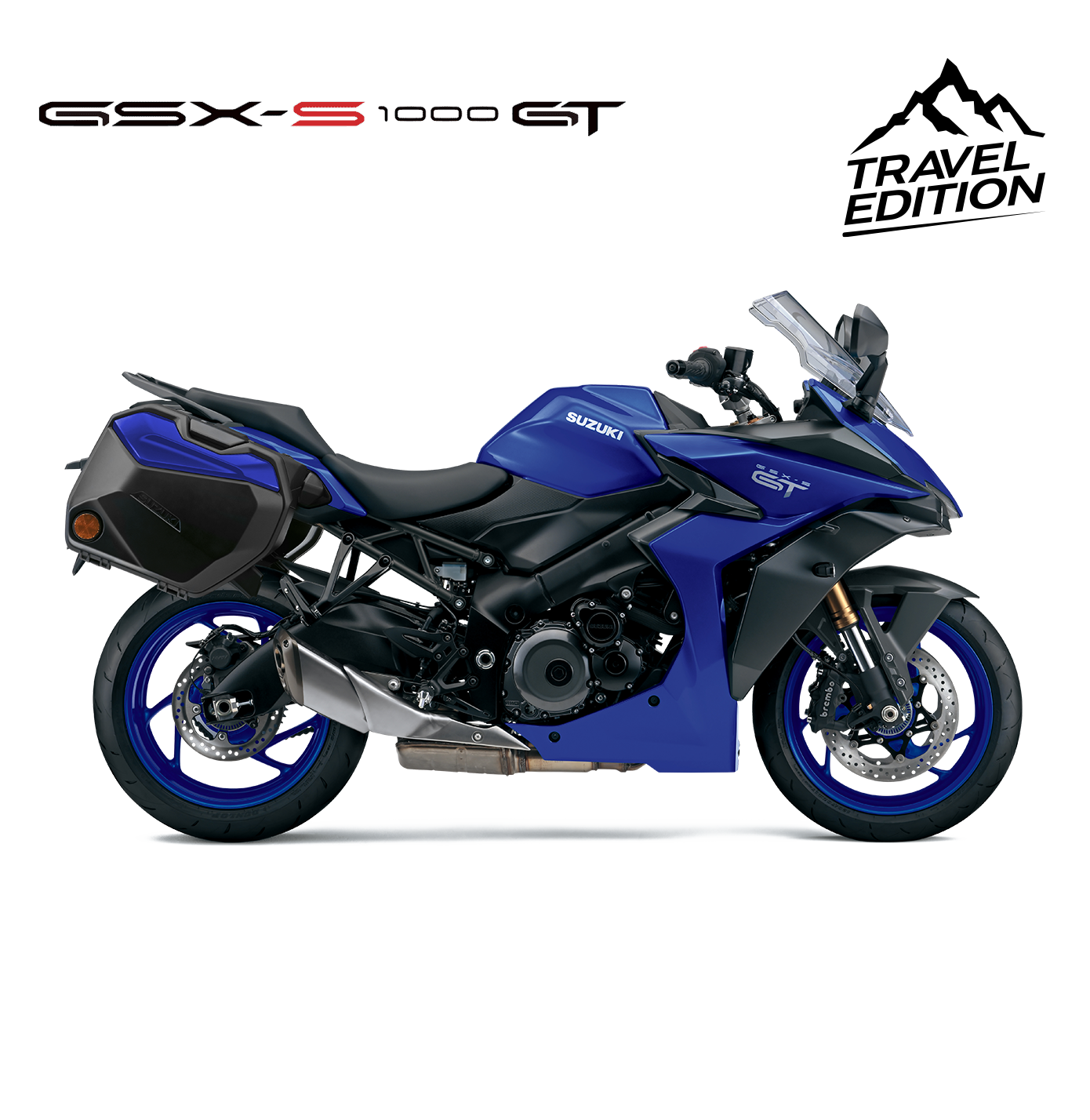 GSX-S1000GT Travel Edition Für alle, die den Horizont nie nah genug haben. Die GSX-S1000GT vereint Leistung, Komfort und Touring-DNA in Perfektion. Und mit der Travel Edition bist du bereit für die ganz großen Reisen. Ab Werk mit Koffer & Co. ausgestattet, bietet sie dir Stauraum ohne Kompromisse, perfekt integriert und aerodynamisch abgestimmt. Egal ob schnelle Autobahnetappen oder kurvige Pässe – einfach aufsteigen und aufdrehen. Die Welt liegt dir zu Füßen.