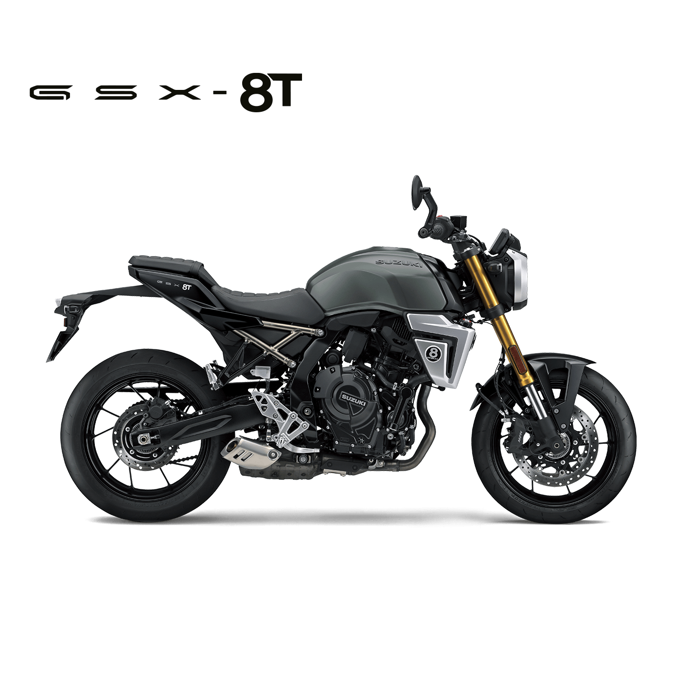 So klassisch im Look und doch so viel mehr: Die GSX-8T zitiert den Style legendärer Suzuki Bikes und liefert ab mit dem neuesten Suzuki Tech-Pack, etwa dem aufregenden Parallel-Twin-Motor, der die Testprofis immer wieder begeistert. Erlebe die faszinierende Symbiose von Legende und Zukunft, von Schönheit und Performance. Der Funke springt sofort über. Verlieben leicht gemacht: GSX-8T